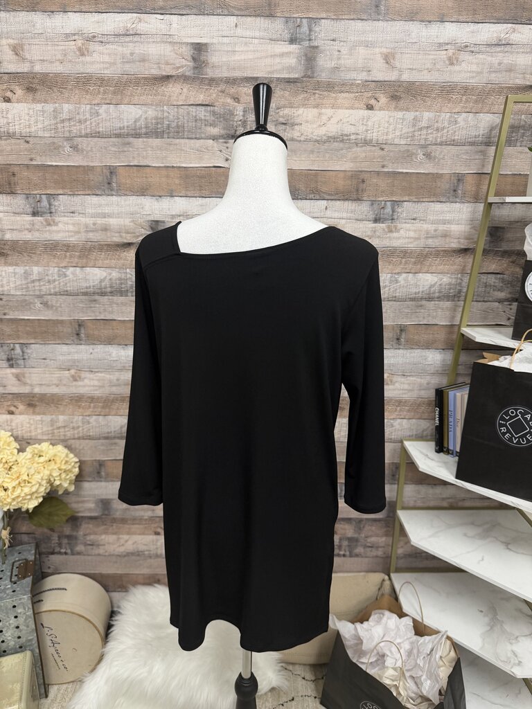Black Clara Sun Woo Long Sleeve Tunic Top
