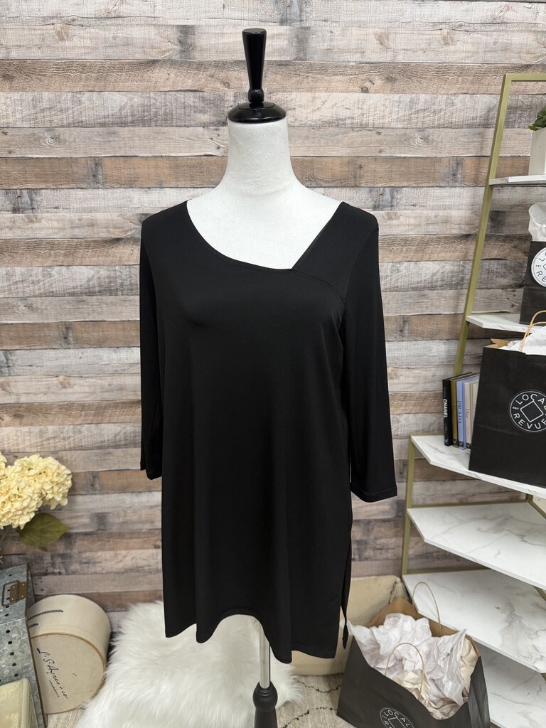 Black Clara Sun Woo Long Sleeve Tunic Top