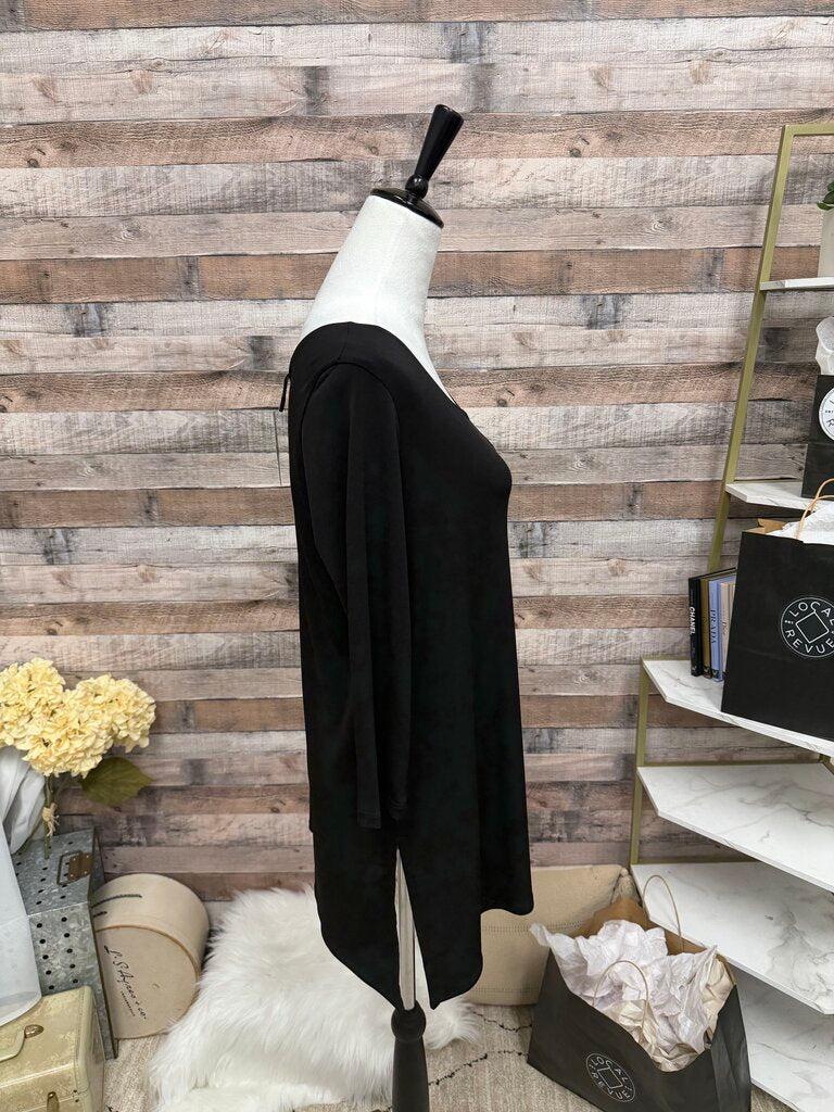 Black Clara Sun Woo Long Sleeve Tunic Top