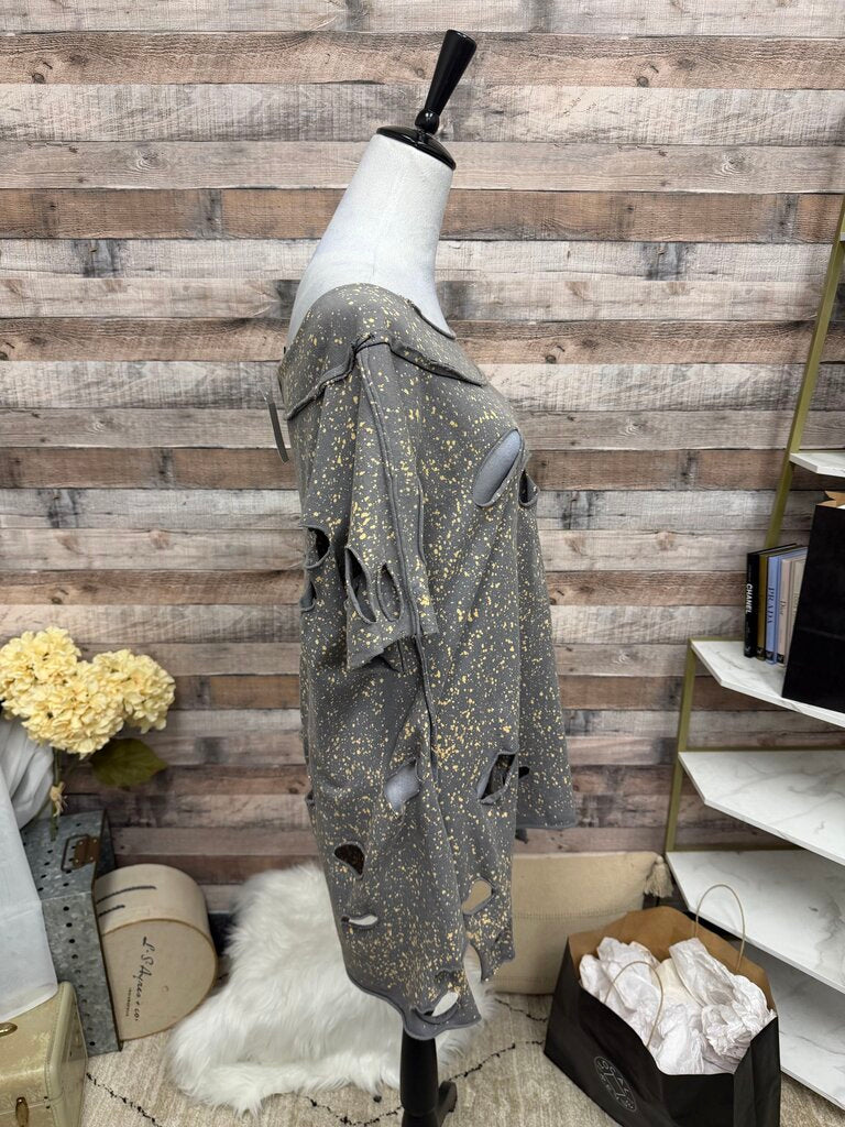 Grey Cynthia Ashby Distressed Oversized T-Shirt