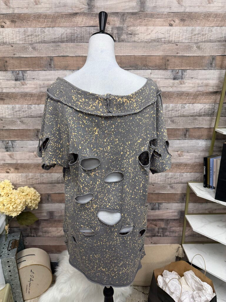 Grey Cynthia Ashby Distressed Oversized T-Shirt