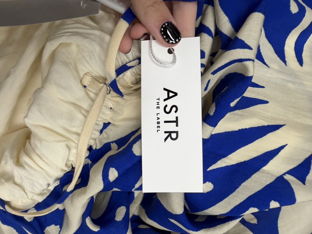NWT Cream & Blue ASTR The Label Maxi Dress