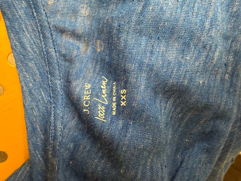 NWT 100% Linen, Blue J.Crew V-Neck T-Shirt