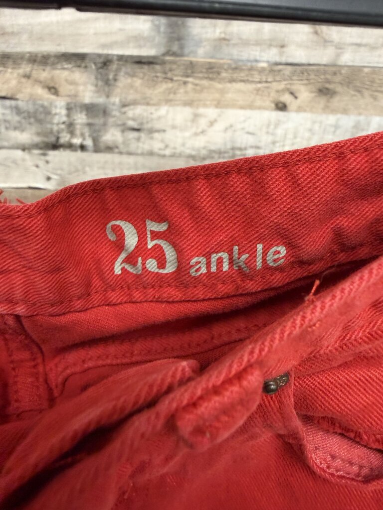 Red J.Crew Toothpick Skinny Jeans