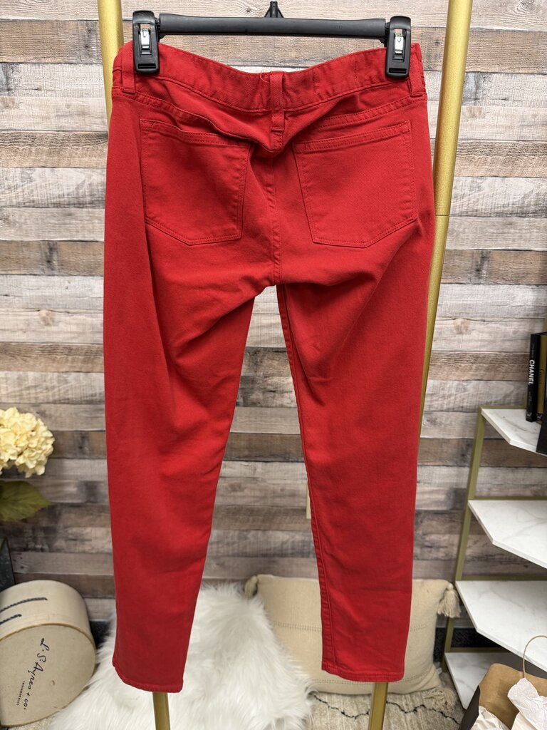 Red J.Crew Toothpick Skinny Jeans