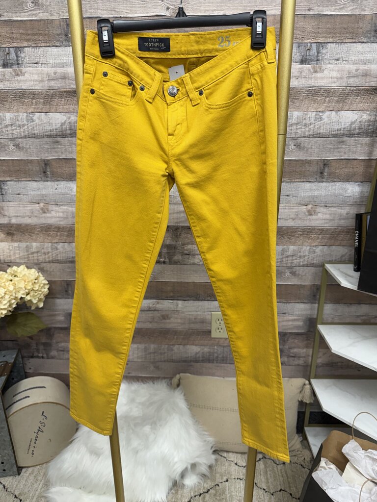 Yellow J.Crew Toothpick Skinny Jeans