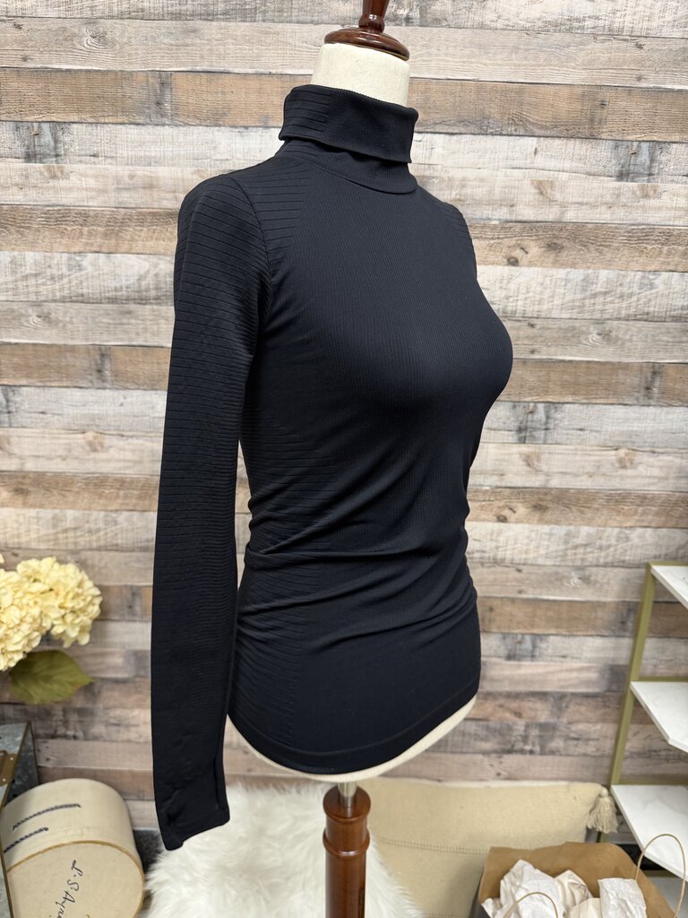 Black TurtleNeck Athleta Long Sleeve Top