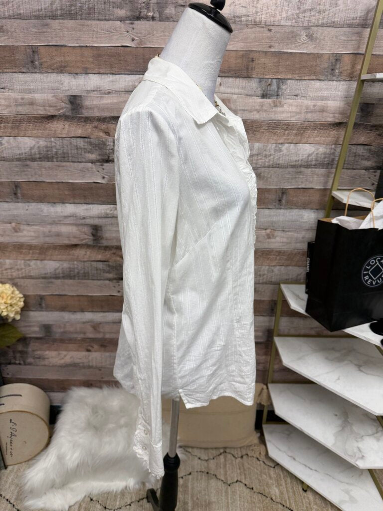 Lily Pulitzer White Cotton Long Sleeve Blouse