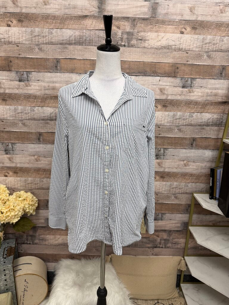 Vineyard Vines Blue & White Stripped Button-Down Shirt