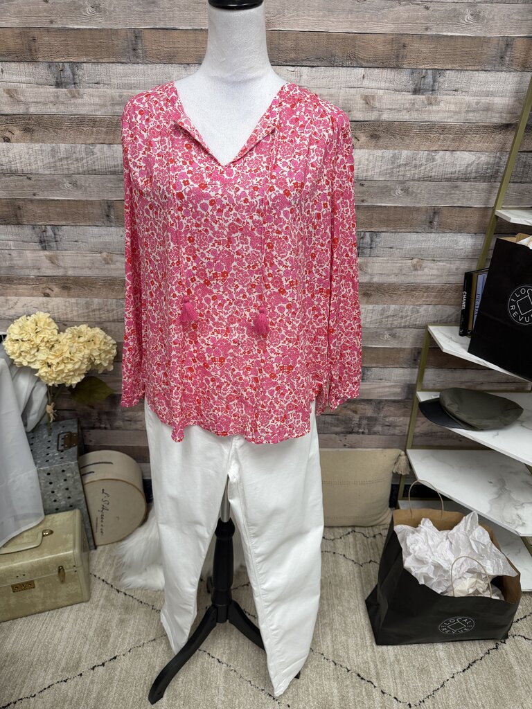 Vineyard Vines Pink Floral Long Sleeve Top