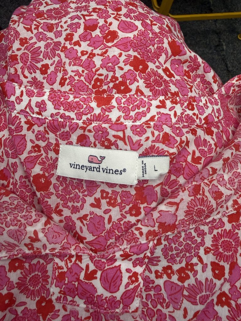 Vineyard Vines Pink Floral Long Sleeve Top