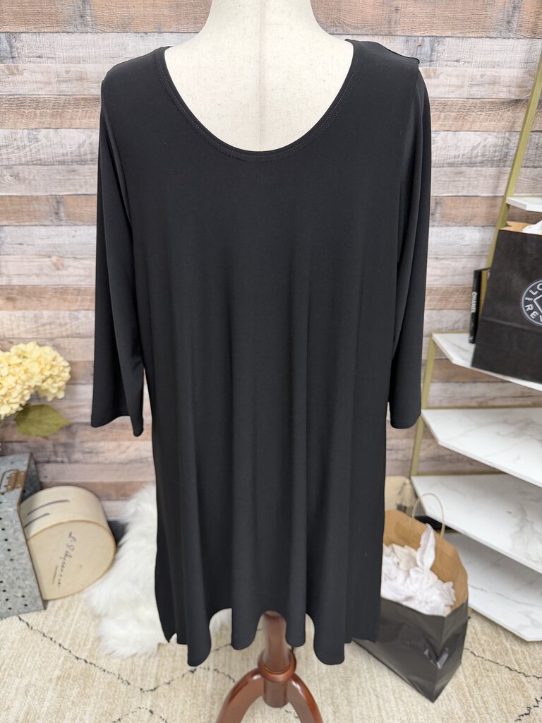 NWT Black Sympli 3/4 Sleeve Tunic Dress