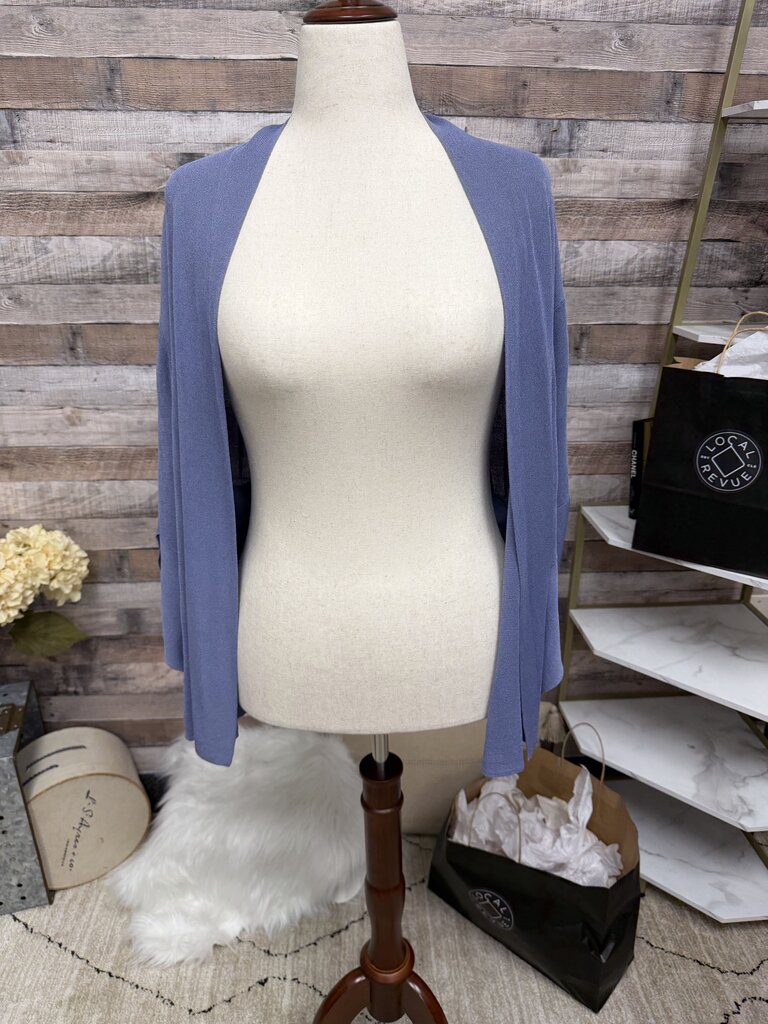 Eileen Fisher Purple Linen Blend Cardigan