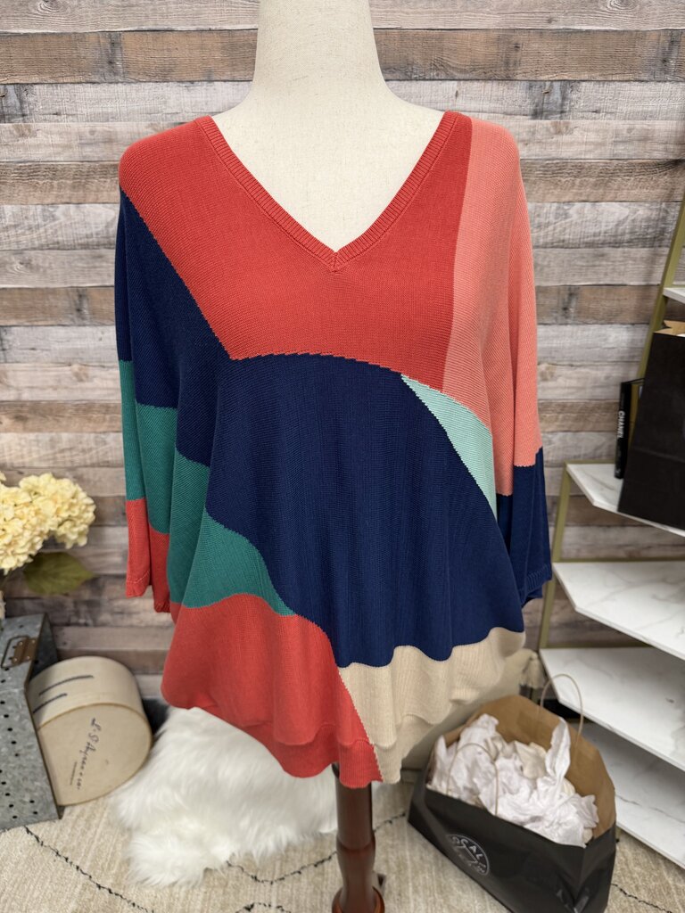 NWT Chico's Pullover Color Block Sweater