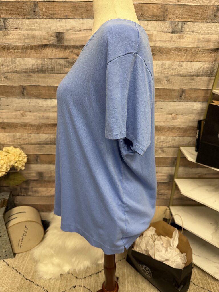 J. Jill Blue Pima Cotton T-Shirt