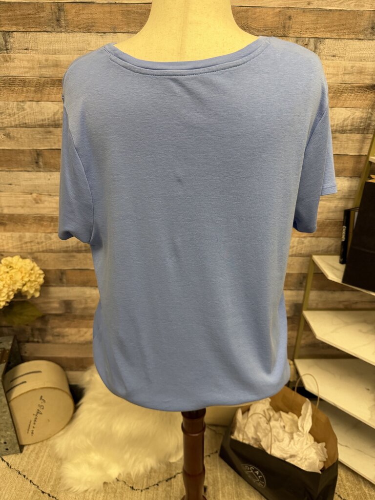 J. Jill Blue Pima Cotton T-Shirt