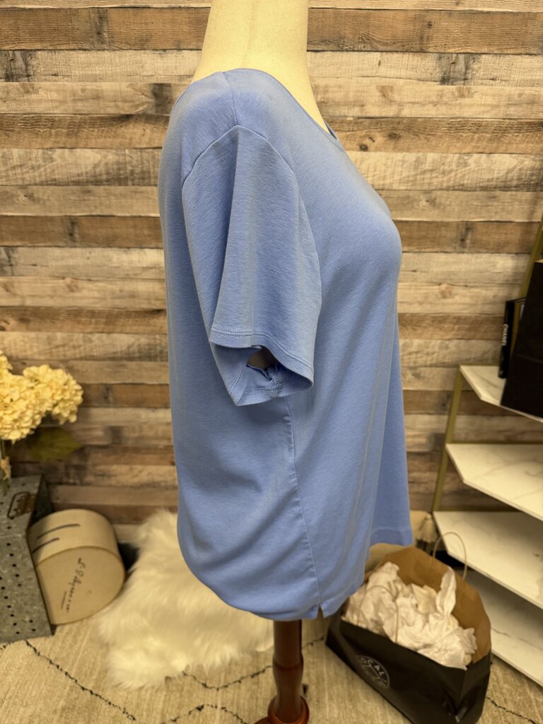 J. Jill Blue Pima Cotton T-Shirt