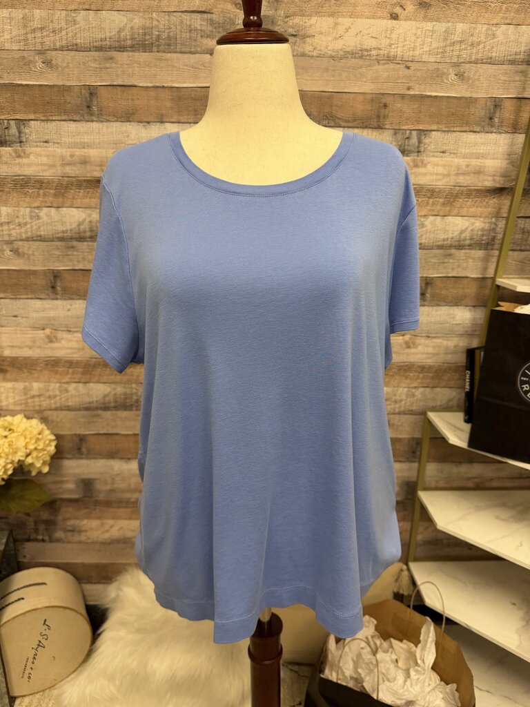 J. Jill Blue Pima Cotton T-Shirt