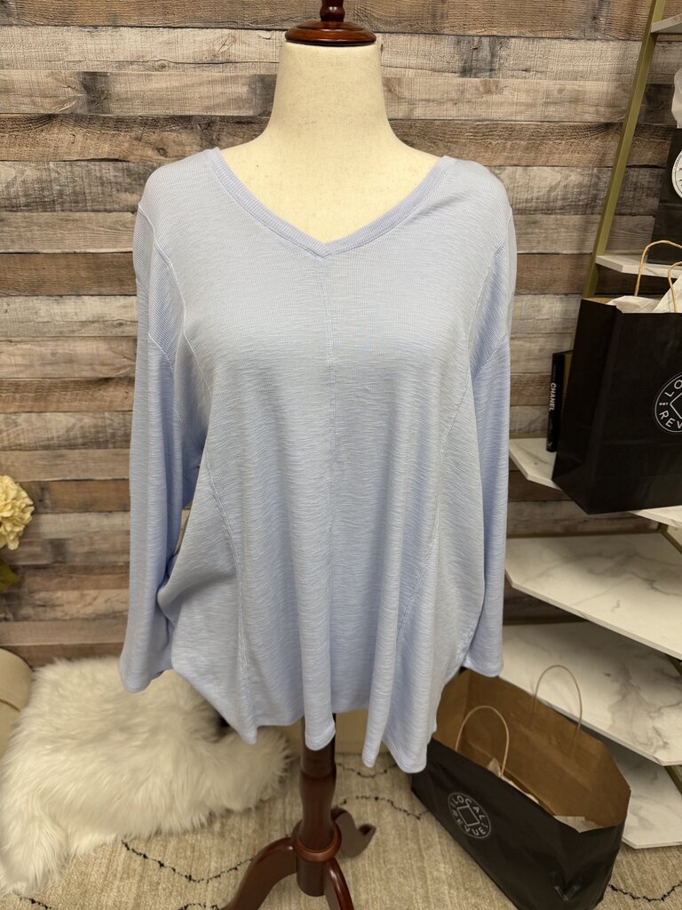 NWT J. Jill Cotton Blend Long Sleeve V-Neck T-Shirt