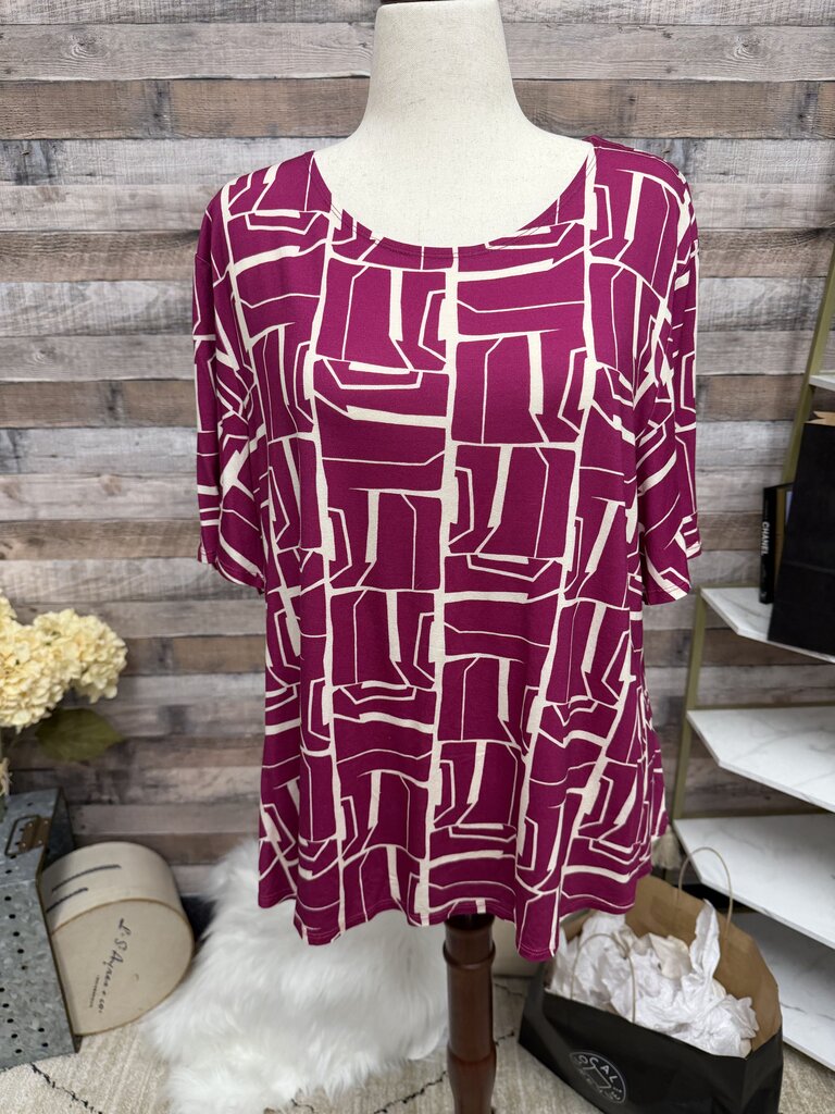Artful Home Studio Pink Geometric Print T-Shirt