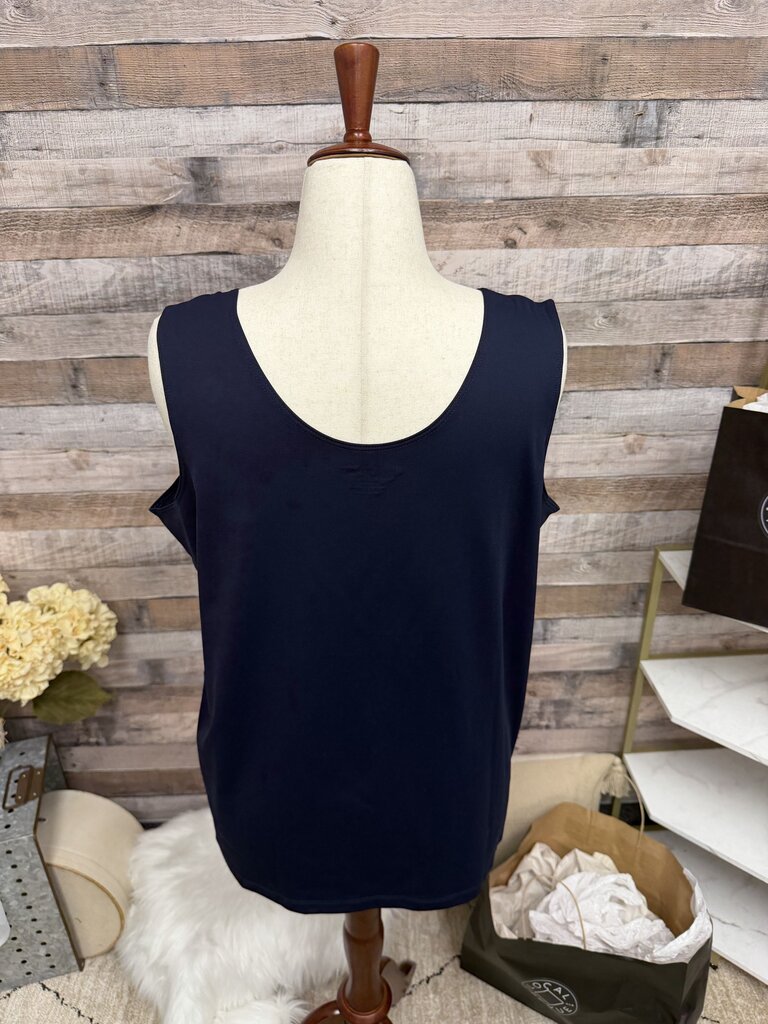 Chicos Navy Cotton Blend Tank Top