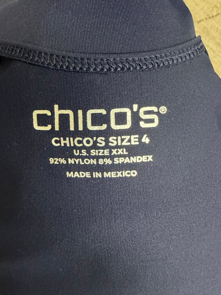Chicos Navy Cotton Blend Tank Top