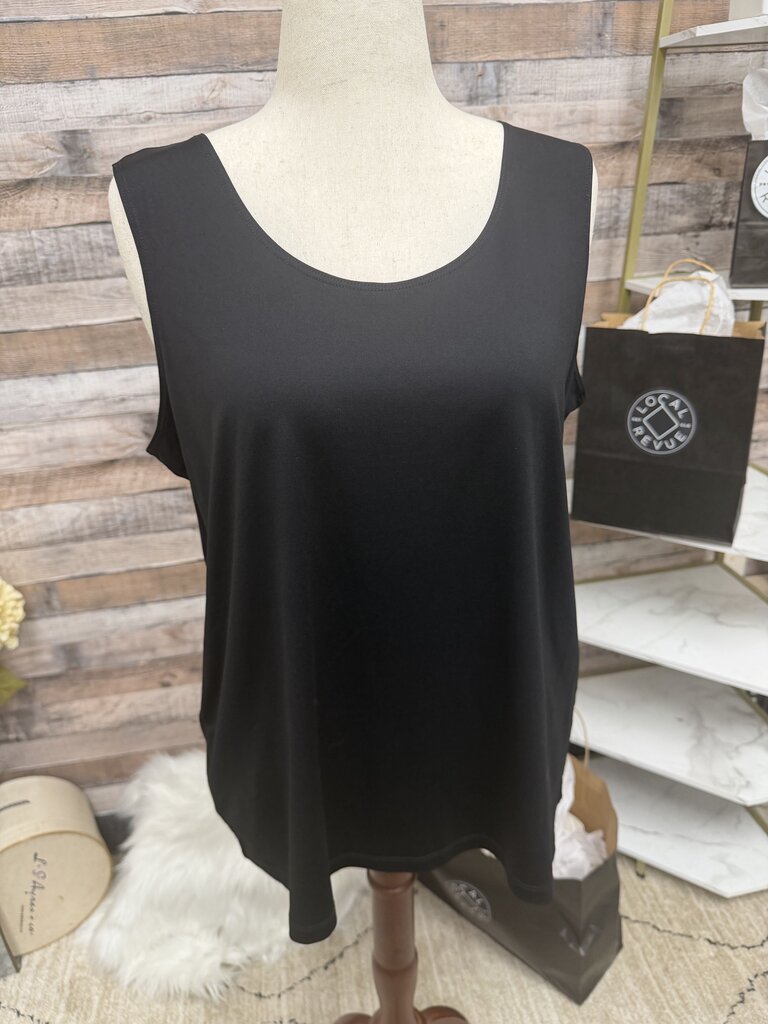 Chico's Black Cotton Sleeveless Tank