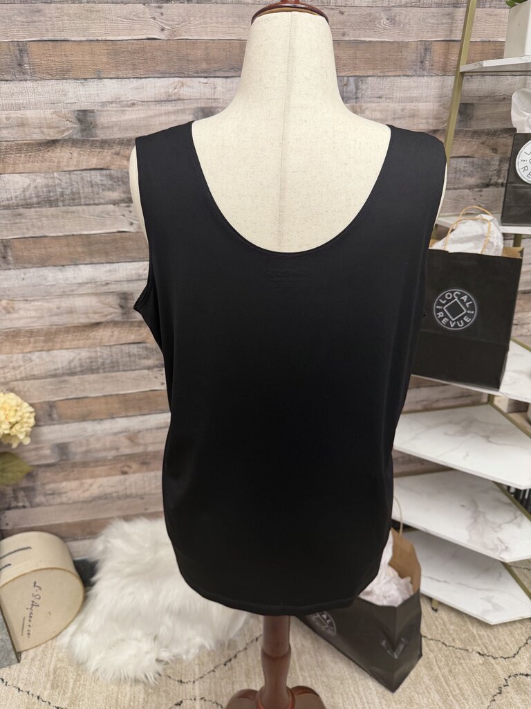 Chico's Black Cotton Sleeveless Tank