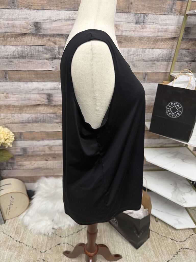 Chico's Black Cotton Sleeveless Tank