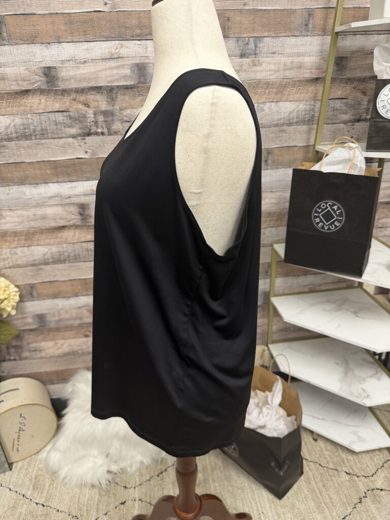 Chico's Black Cotton Sleeveless Tank