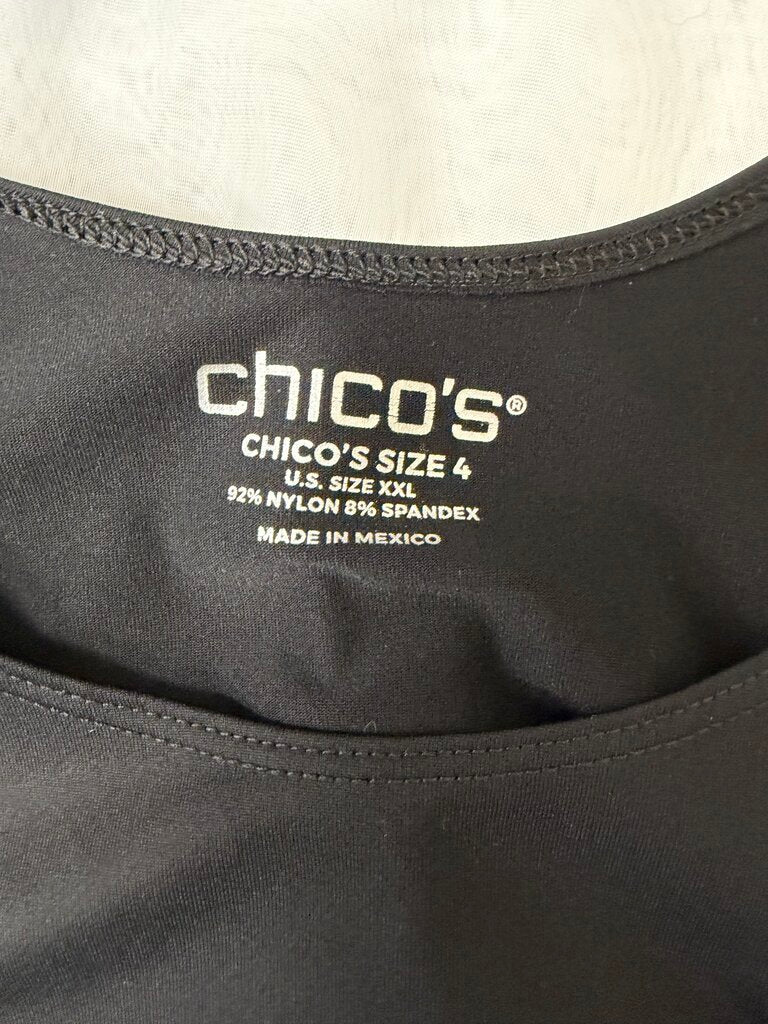 Chico's Black Cotton Sleeveless Tank