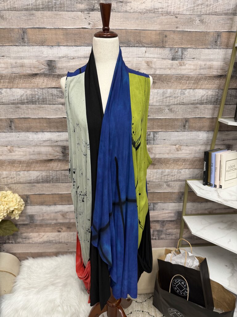 Art Of Cloth Color-block Open Cardigan