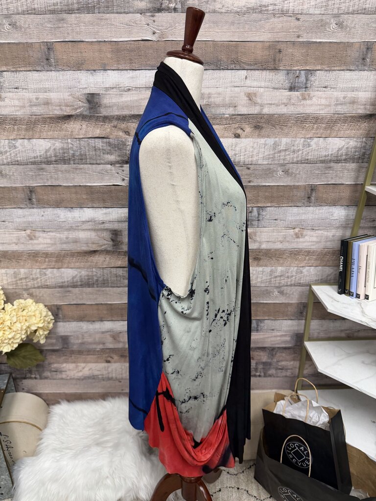 Art Of Cloth Color-block Open Cardigan