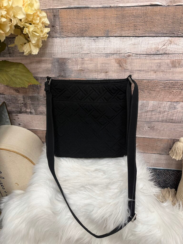 Vera Bradley Black Quilted Triple Zip Crossbody