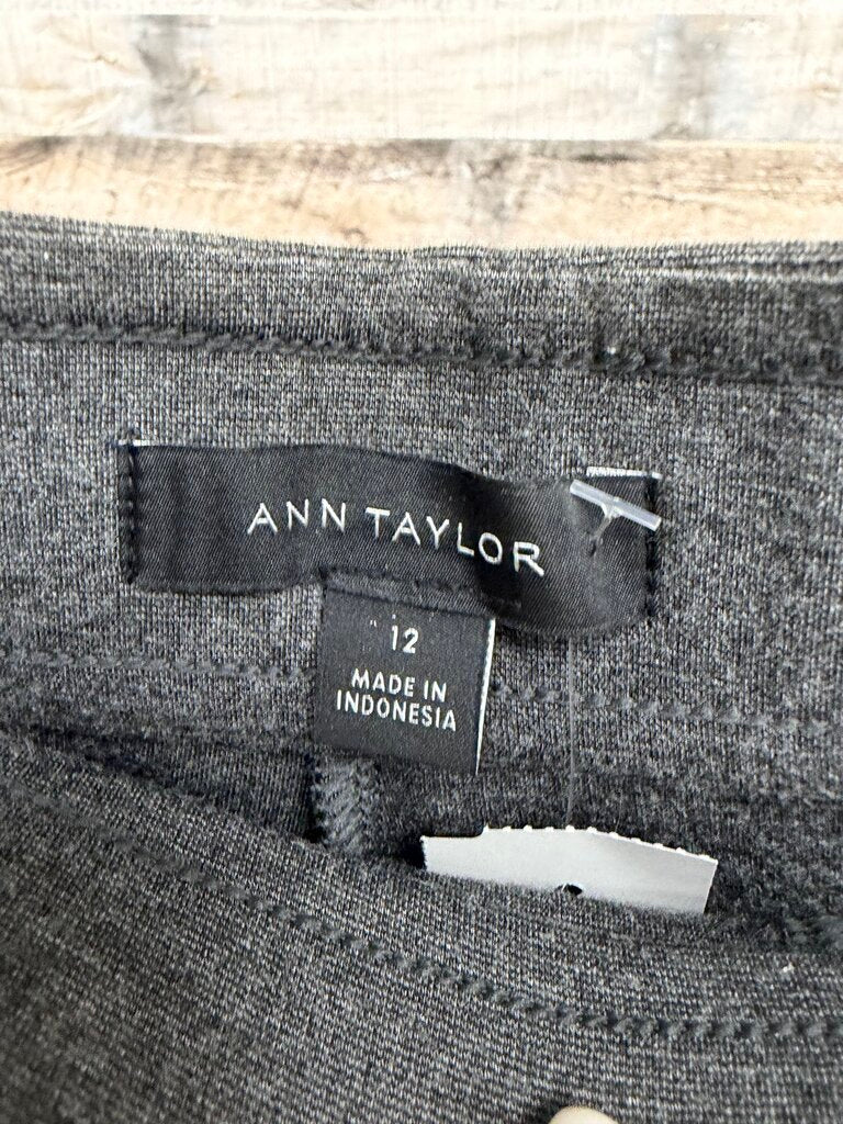 Ann Taylor Grey Wide-Leg Dress Pants