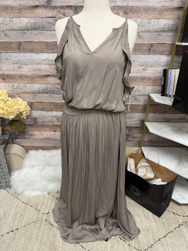 Mustard Seed Green Sleeveless Maxi Dress