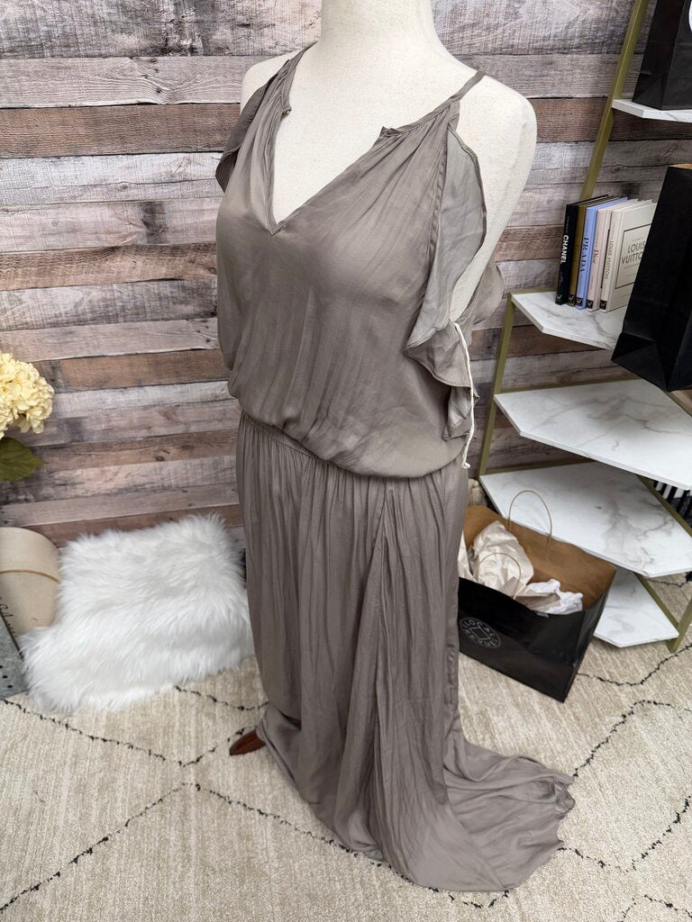 Mustard Seed Green Sleeveless Maxi Dress