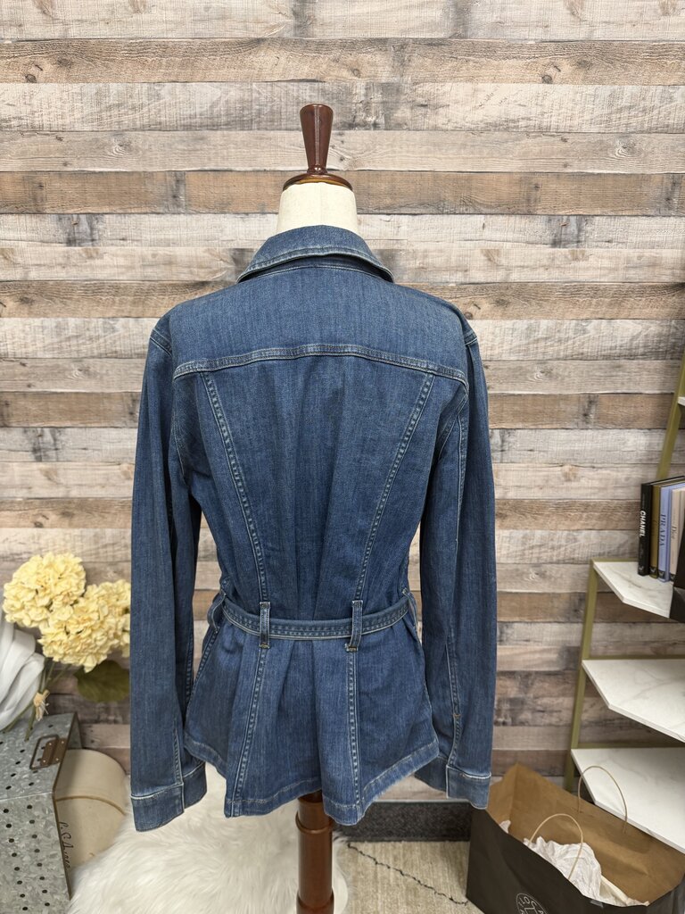 SPANX Denim Jacket With Tie Belt