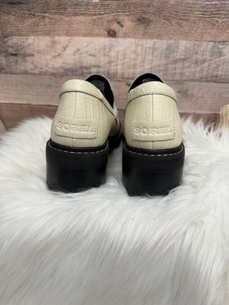 Sorel White Leather Slip-On Loafer