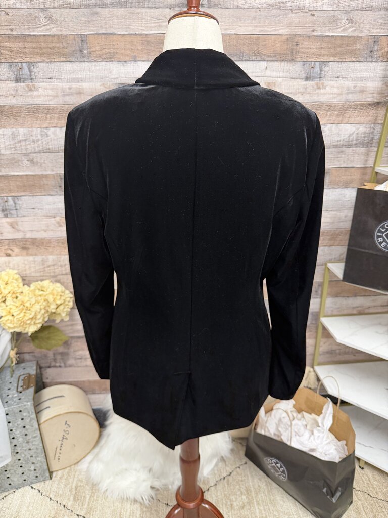 INC International Concepts Black Velvet Blazer