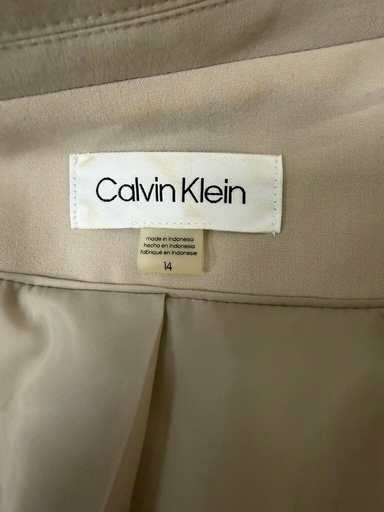 Calvin Klein Brown Blazer With Silver Buttons