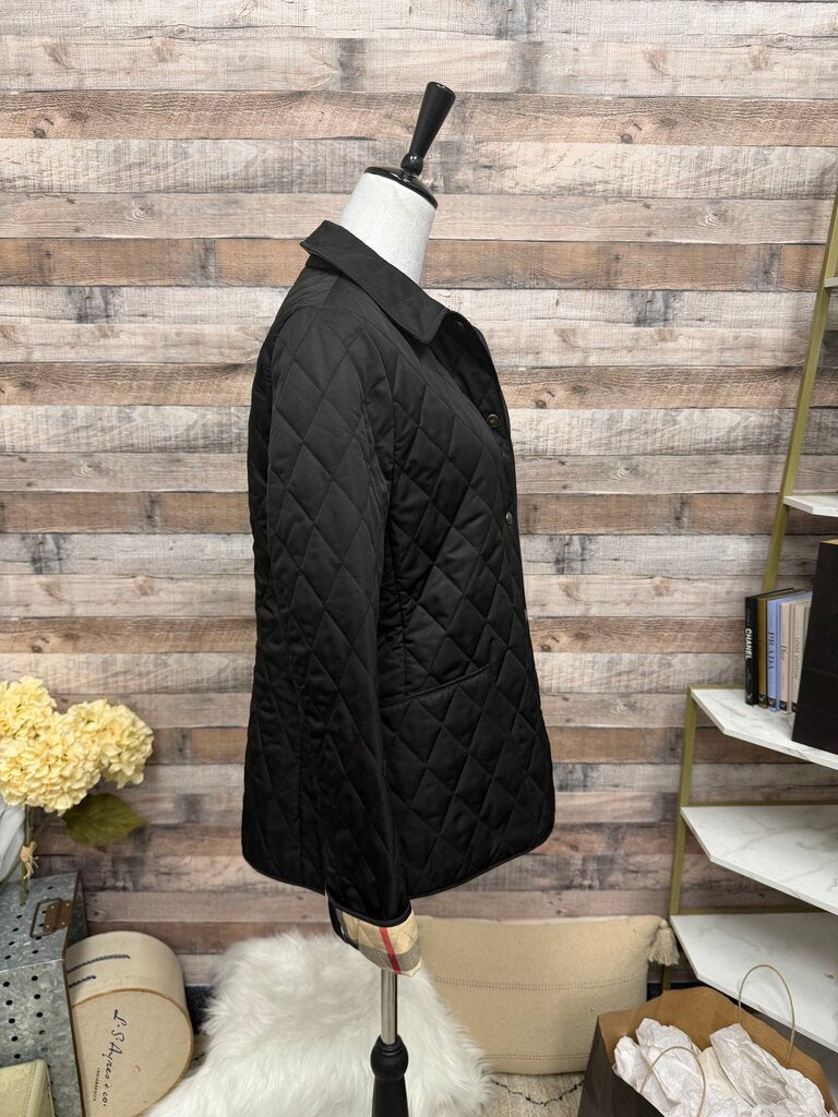 Burberry Brit Black Jacket With Nova Check Lining