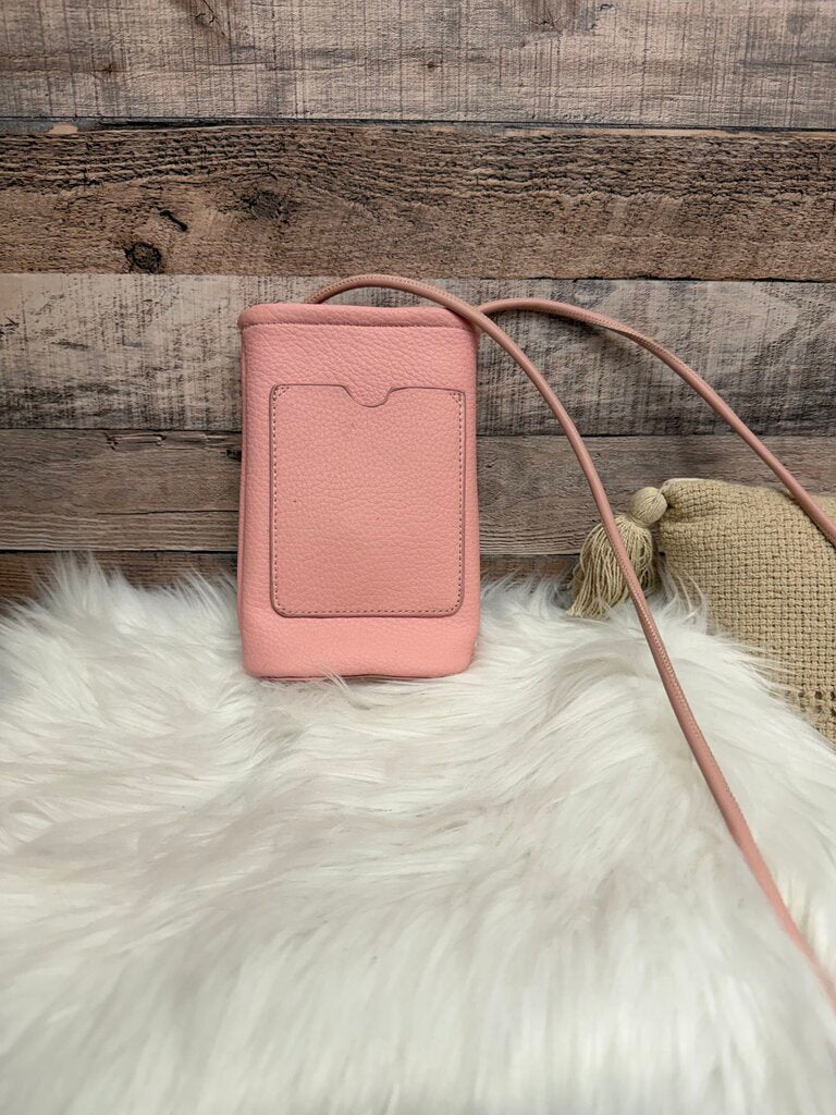 Pink Leather Crossbody Bag