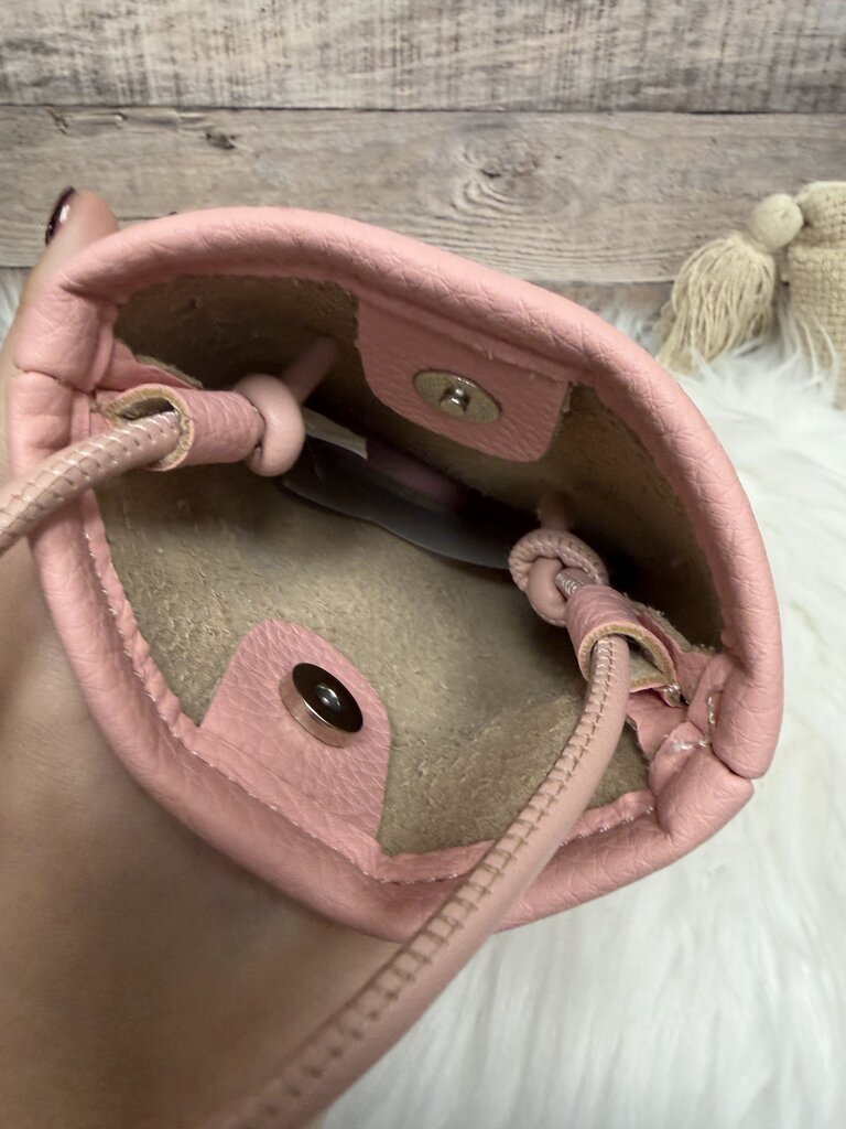 Pink Leather Crossbody Bag