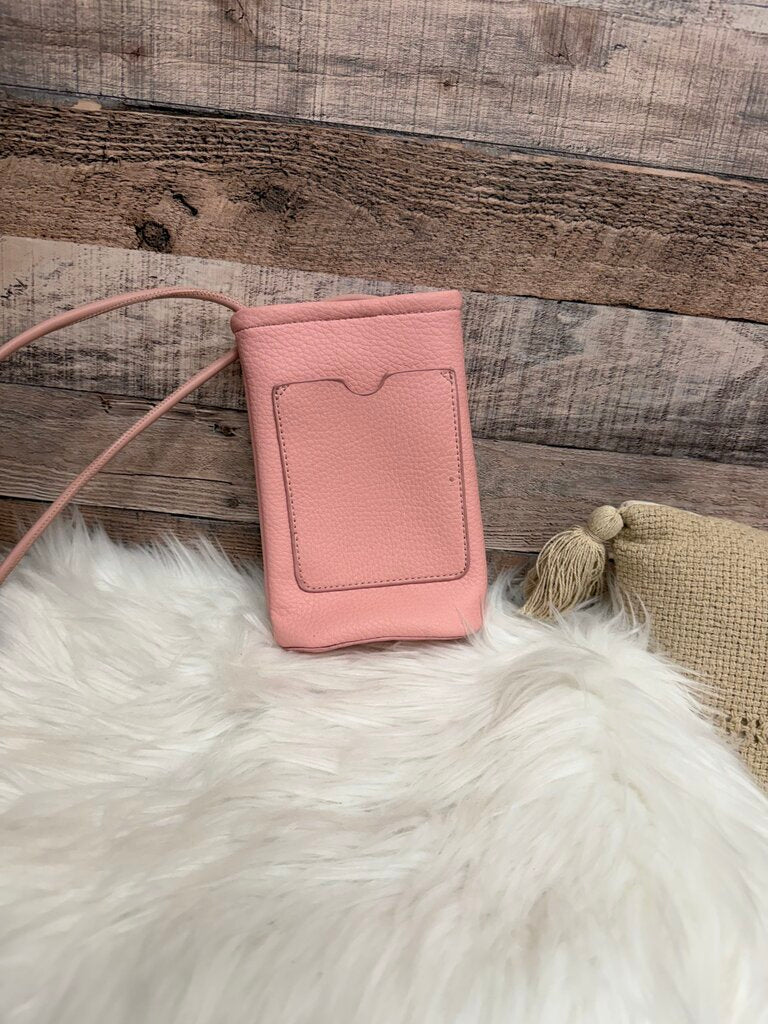 Pink Leather Crossbody Bag