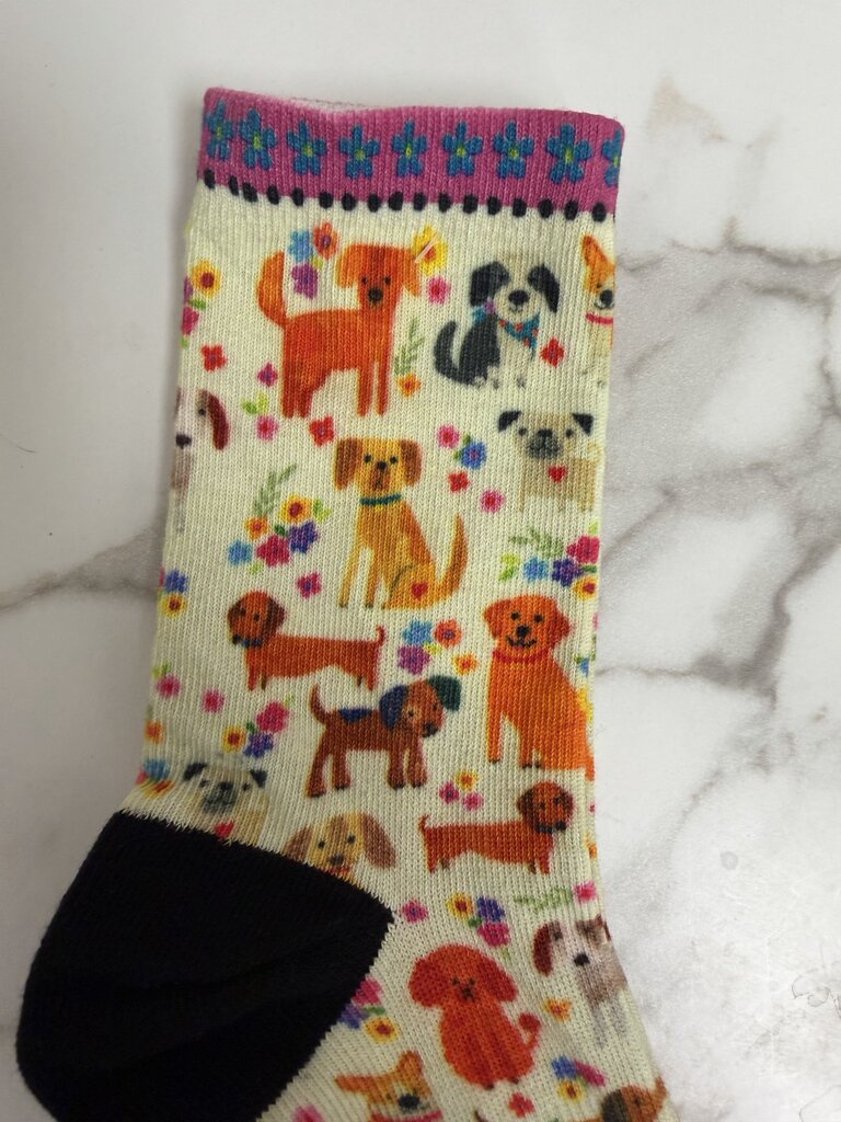 Natural Life Multicolor Dog Print Socks
