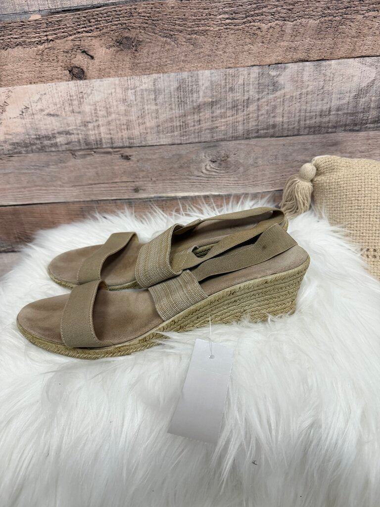 Andre Assous Nigella Tan Raffia Flat Sandals