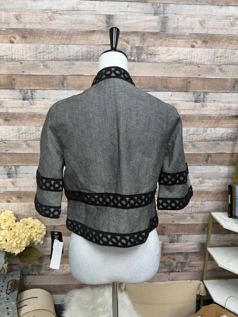 NWT Kasper Magenta Textured Metallic Blazer