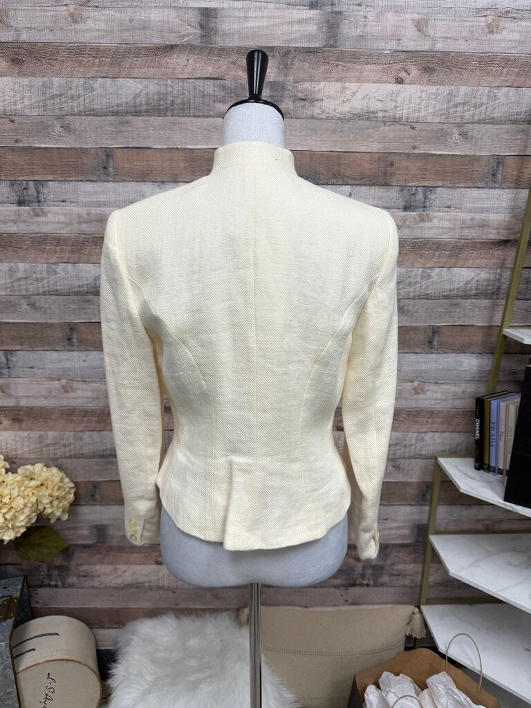 Lauren Ralph Lauren Tan Linen Blend Double Breasted