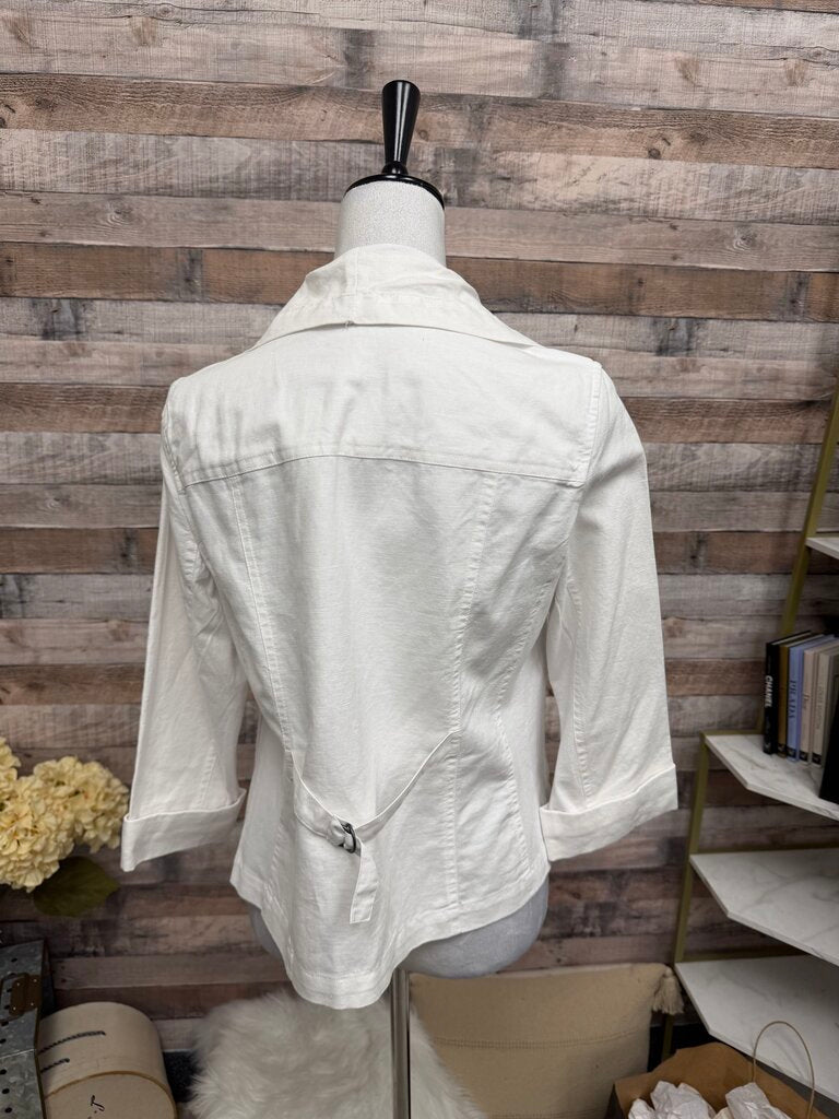 NWT Westbound White Linen Jacket